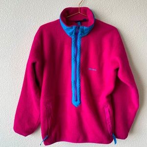 80’s Vintage pink and blue quarter zip Patagonia